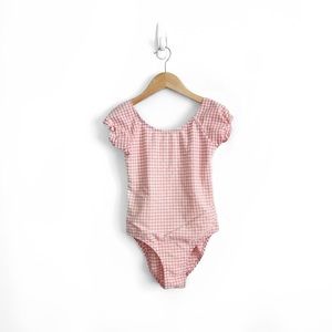 Zara Girl’s Puff Sleeves Gingham One Piece